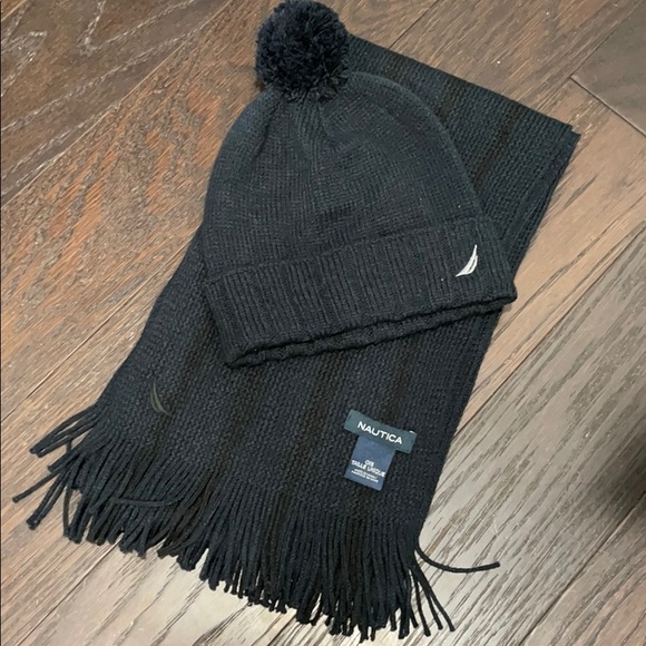 Nautical Men Hat and Scarf Set - Picture 1 of 2